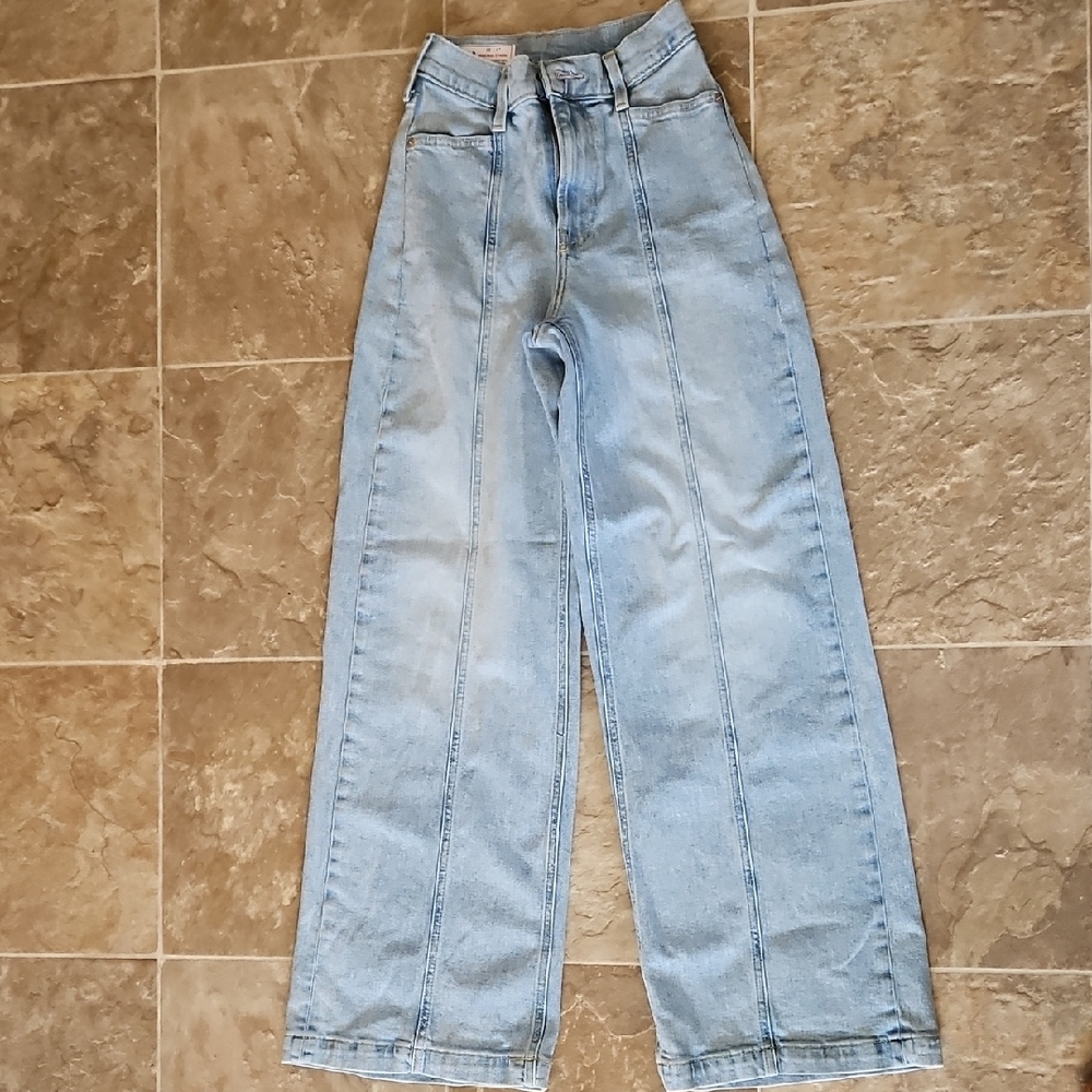 GAP Light Wash Blue Wide Leg Jeans